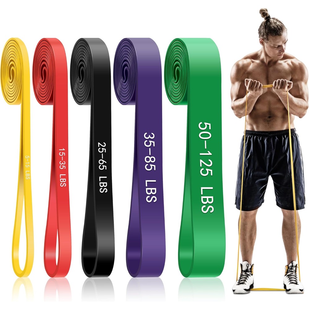 Pull Up Assist Band - Klimmzug-Unterstützungsbänder, 5-Stufen-Widerstandsbänder für das Training, Klimmzugbänder