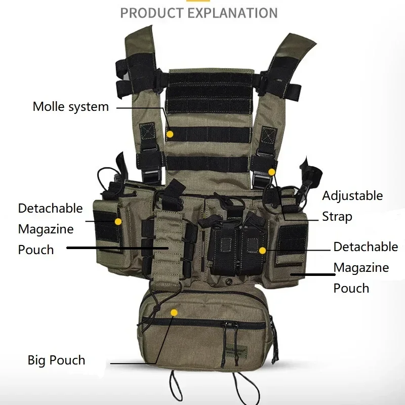 Gear For Crossfit - D3CR Brust Rig Weste Multicam Schwarz