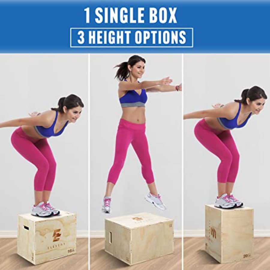 3-in-1 Holz-Plyobox für Sprung – Box Jump Plyo Bewertung und Preis