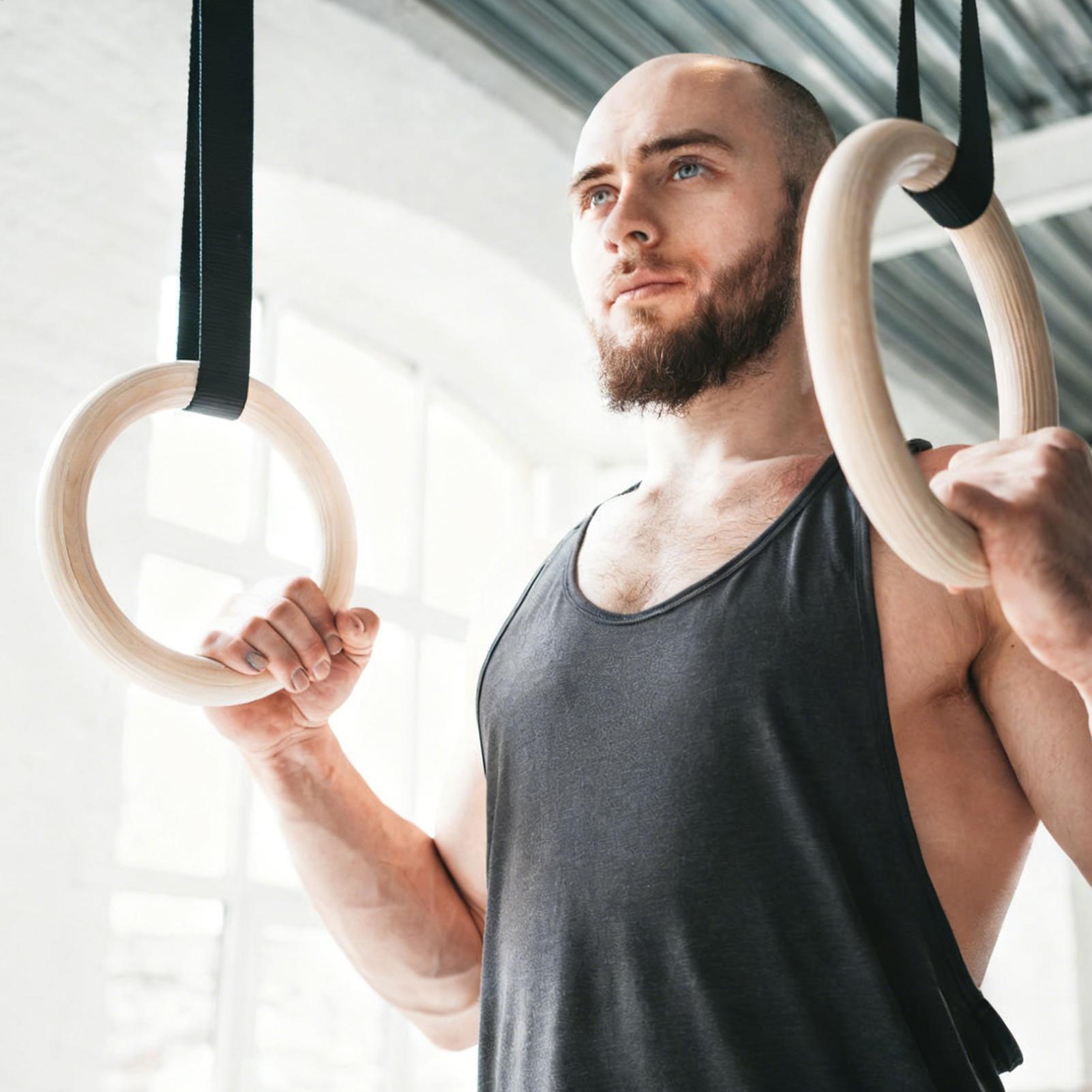 2 Teile/para Holz Tragbare Gym – Gymnastic Ring Wood Bewertung und Preis