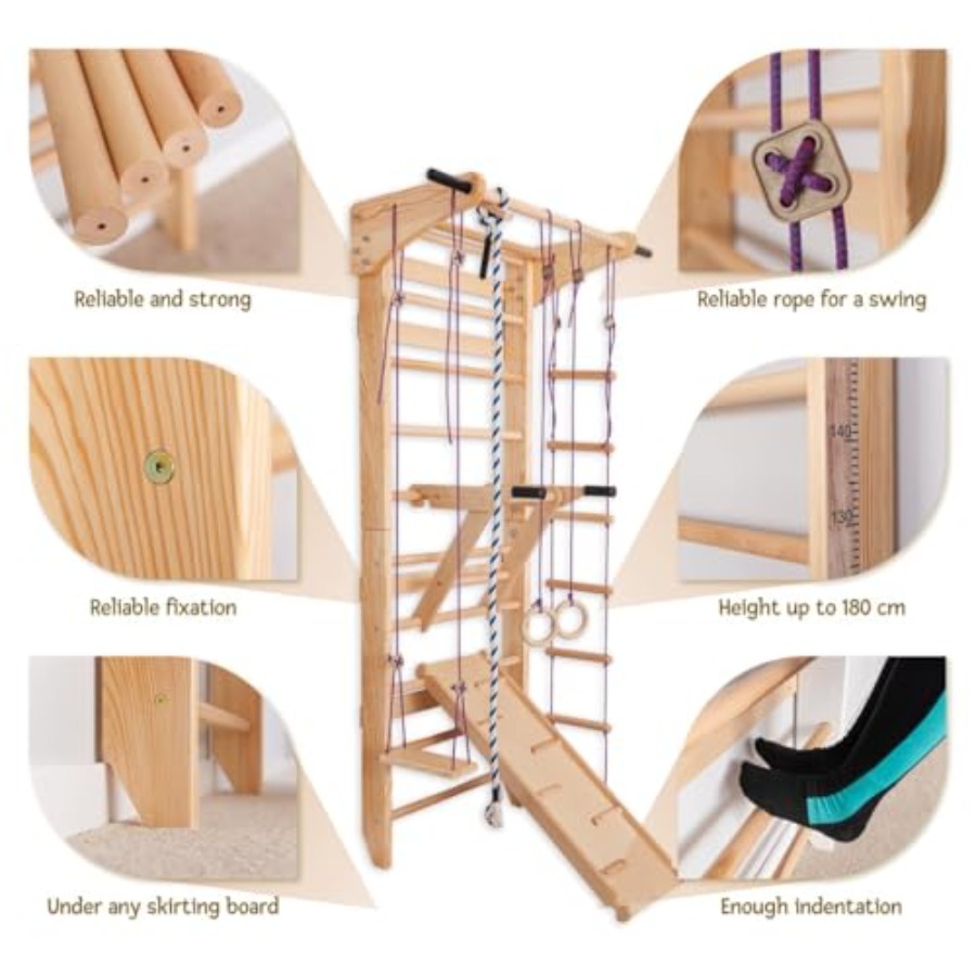 Schwedische Leiterwandstangen  – Gymnastic Ring Wood Bewertung und Preis