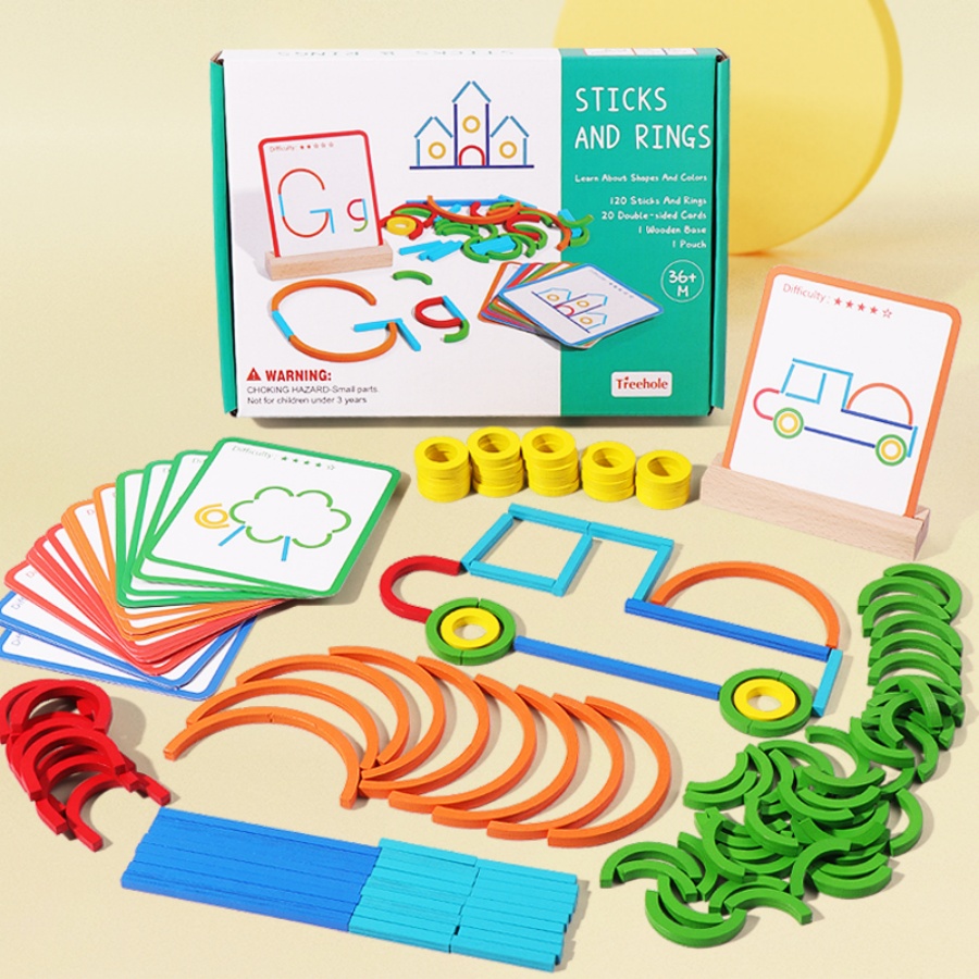 Früherziehungspuzzlespielzeug  – Gymnastic Ring Wood Bewertung und Preis