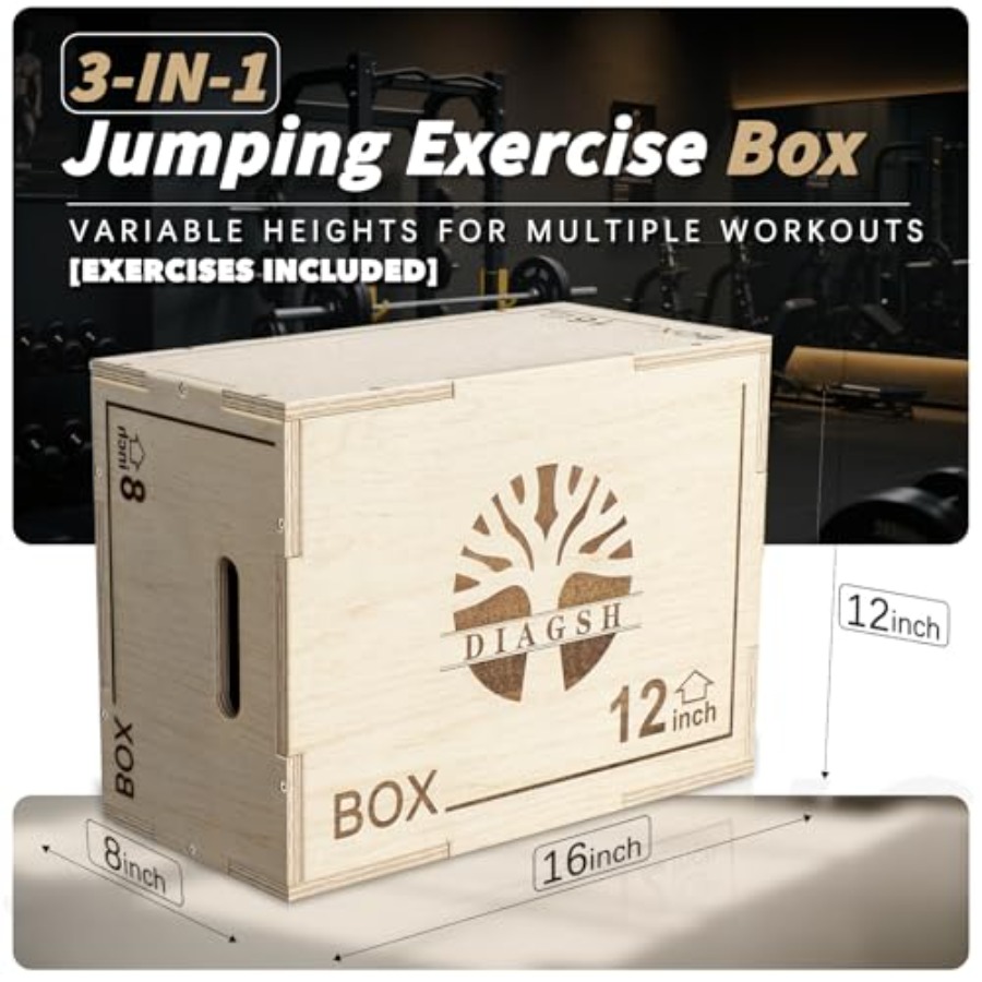 Plyo-Box - 3-in-1 Sprungplattf – Box Jump Plyo Bewertung und Preis