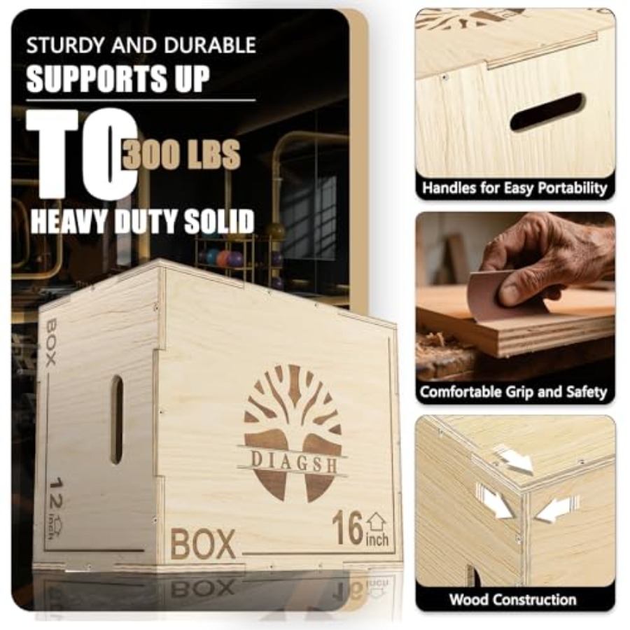 Plyo-Box - 3-in-1 Sprungplattf – Box Jump Plyo Bewertung und Preis